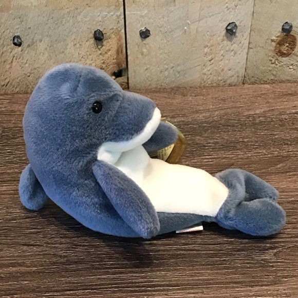 Ty Beanie Babies Echo the Dolphin Vinatge 1996 Retired Plush - Rare Tag Errors - Picture 5 of 12
